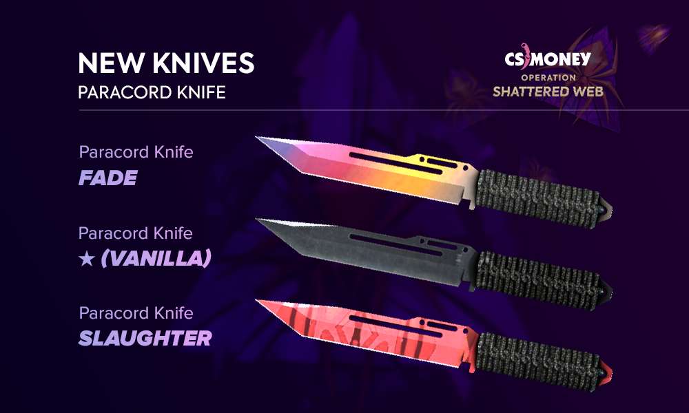 CS.MONEY 在Twitter 上:"These are all four new types of knives introduced in CS :GO and few skins for each of them. So, what do you think? We can't decide either Paracord Knife
