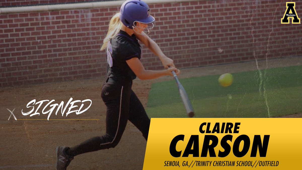 Next up, we welcome Claire Carson to the <a href="/AppStateSB/">App State Softball</a> family! Claire joins the Mountaineers as an outfielder from Senoia, Ga. 🥎🏔️

📰 bit.ly/2CY8924