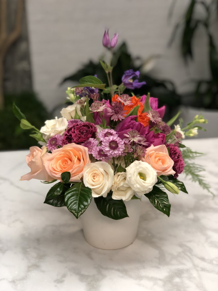 Color & character. 💜🌷🧡 We've got a keeper! 🌟 Did you know we have same day delivery? Give us a call and we will fulfill all your #floral fantasies! ☎️: 212. 877. 2877 #NYCFlorist #Manhattan #FallInTheCity