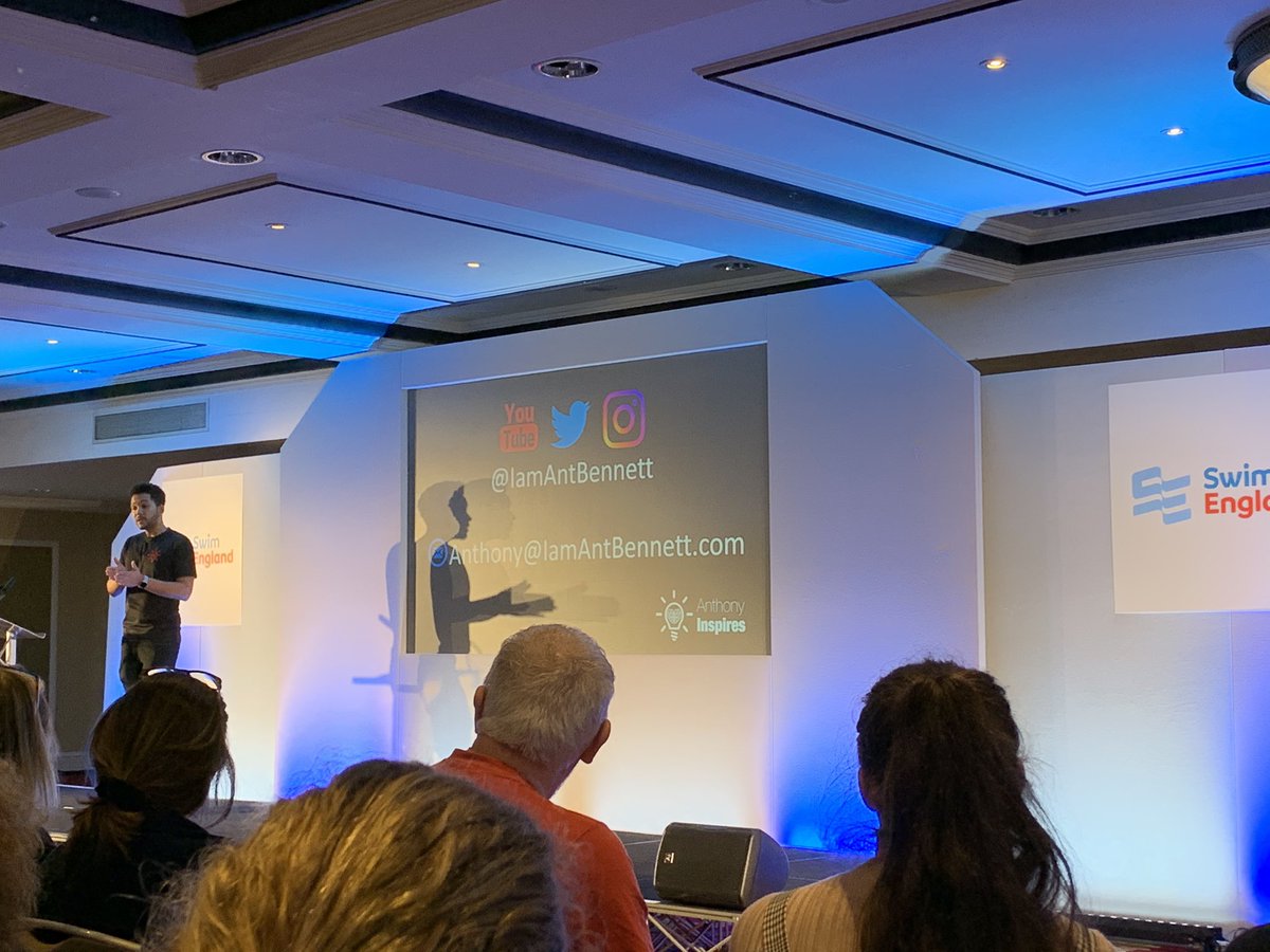 AquabilityTTC's tweet photo. What a great conference #swimconf and inspirational end with a be brave and say YES message! @IAmAntBennett well done @Swim_England https://t.co/v5uVigaS1b