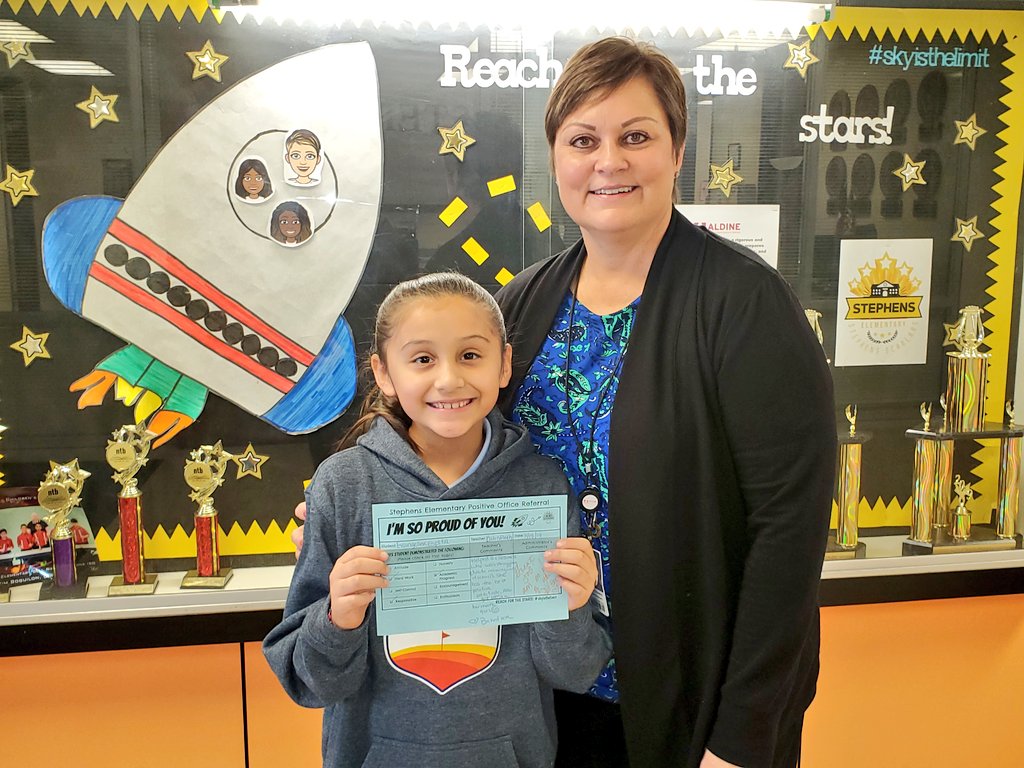 StephensES_AISD's tweet photo. Positive office referrals are a GREAT way to let our scholars know how proud we are of them! #WeAreAldine #WeAreStephens #skyisthelimit 🚀 @elisabetagrant @LBahnfleth @sshowers_s @SThomasJohnson1 https://t.co/rgcdyc4r8N