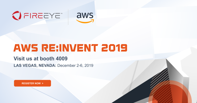 bogeyWA's tweet photo. Visit our @FireEye experts at AWS #reInvent 2019 in Las Vegas from Dec. 2-6 to learn what you can do to better protect and defend your #hybridcloud environments. https://t.co/1M3AZ0VG5z https://t.co/7qj6P5ZpEn