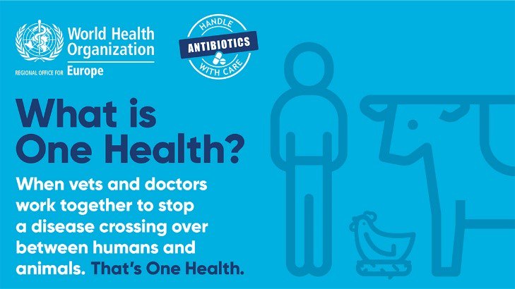 👨‍⚕️ 🐄 The One Health approach seeks to improve collaboration between different sectors to help tackle the ongoing threat of antimicrobial resistance. This includes stopping disease from crossing between animals and humans. 
#WAAW2019