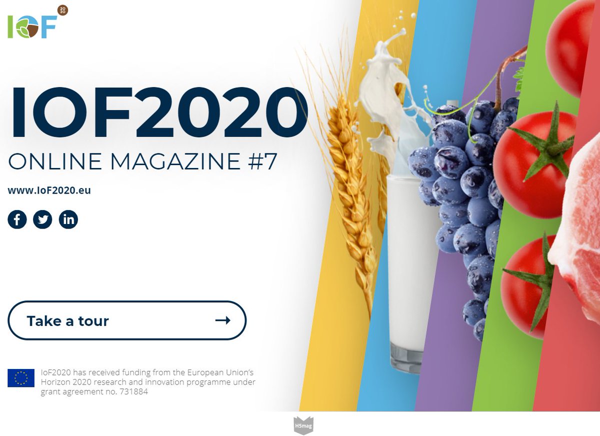 Our latest #newsletter is out! If you haven't signed up for it yet on our website, you missed updates from two of our use cases and our take concerning the relationship between #science and #society in the #AgriTech sector. We wish you a pleasant the read: iof2020.h5mag.com/november_2019/…