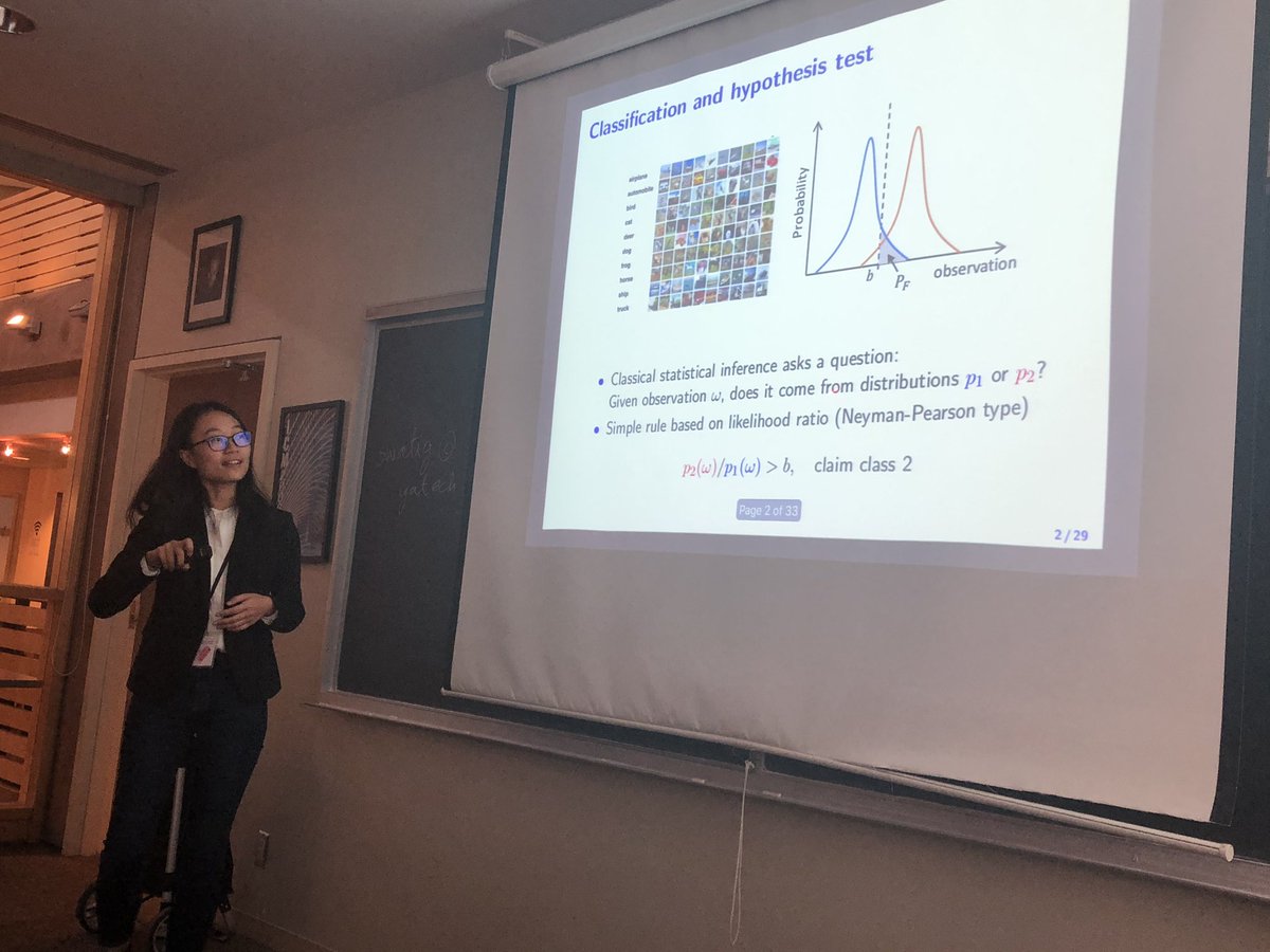 swati1729's tweet photo. Continuing the set of exciting talks this morning is Liyan Xie of GT on Robust Hypothesis Testing! @FieldsInstitute https://t.co/bKzF3LUVZk