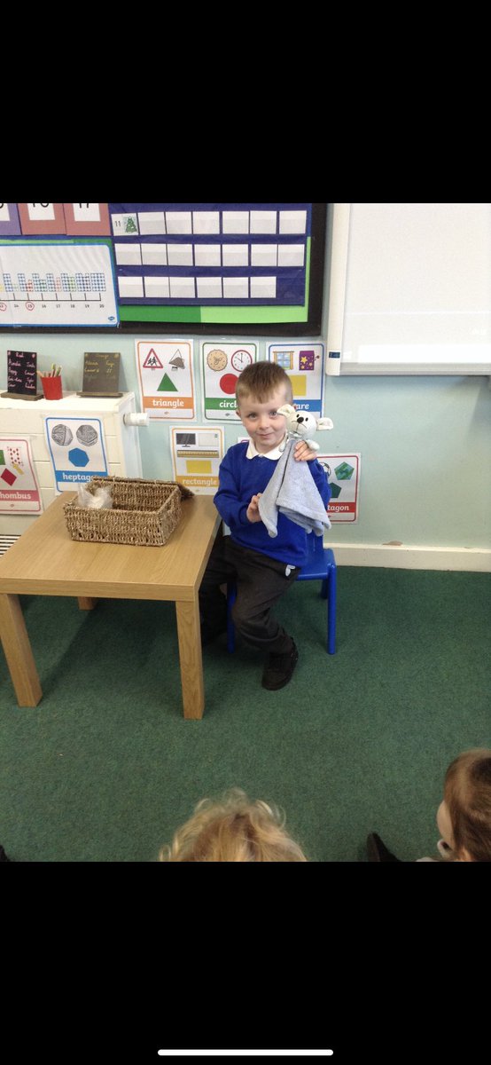 LouiseStinson4's tweet photo. Our EYFS children are really enjoying bringing in 5 items to talk to their class about #ECAT #speakingandlistening #developingearlylanguage @JCEnglishHub Marvellous me is a big hit! @StHelCEPrimary https://t.co/6oUSrfMPBw