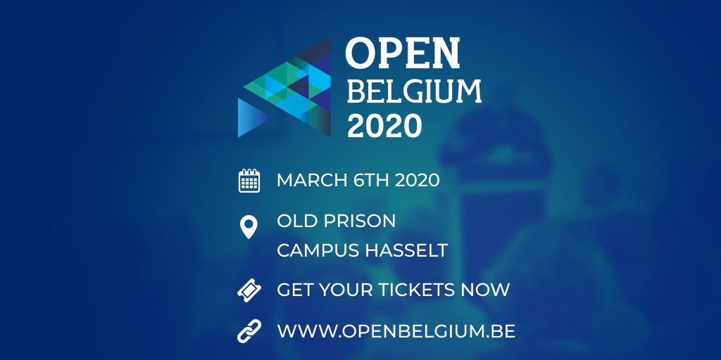 📣SAVE THE DATE: #OpenBelgium20 will take place on 6 March in Hasselt! Mark your calendar to discuss the state of #OpenKnowledge &amp; #OpenData in 🇧🇪 and beyond with 300+ open enthusiasts! Secure your Early Bird Ticket now: openbelgium.be