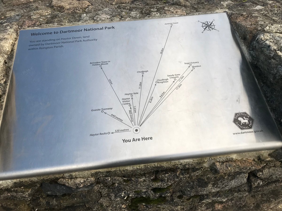 Orientation panel designed and installed at Haytor for Dartmoor National Park Authority