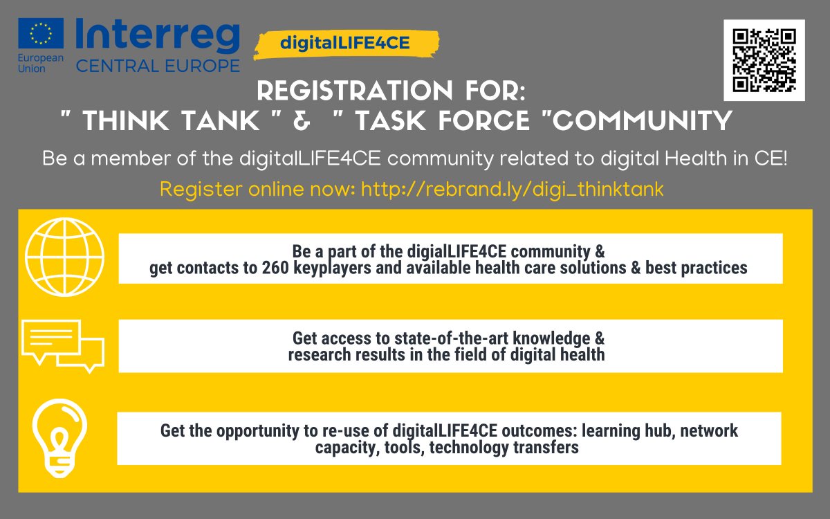 Stay tuned, get information and use our services and output tools: Join our digitalLIFE4CE think tank community: rebrand.ly/digi_thinktank