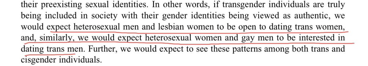 To truly respect trans identity It is enjoined upon us to change our perceptions of sex regardless, as is made clear elsewhere in the paper, of any physical changes. This extends to sexual partners. “We would expect heterosexual women and gay men to be interested..”