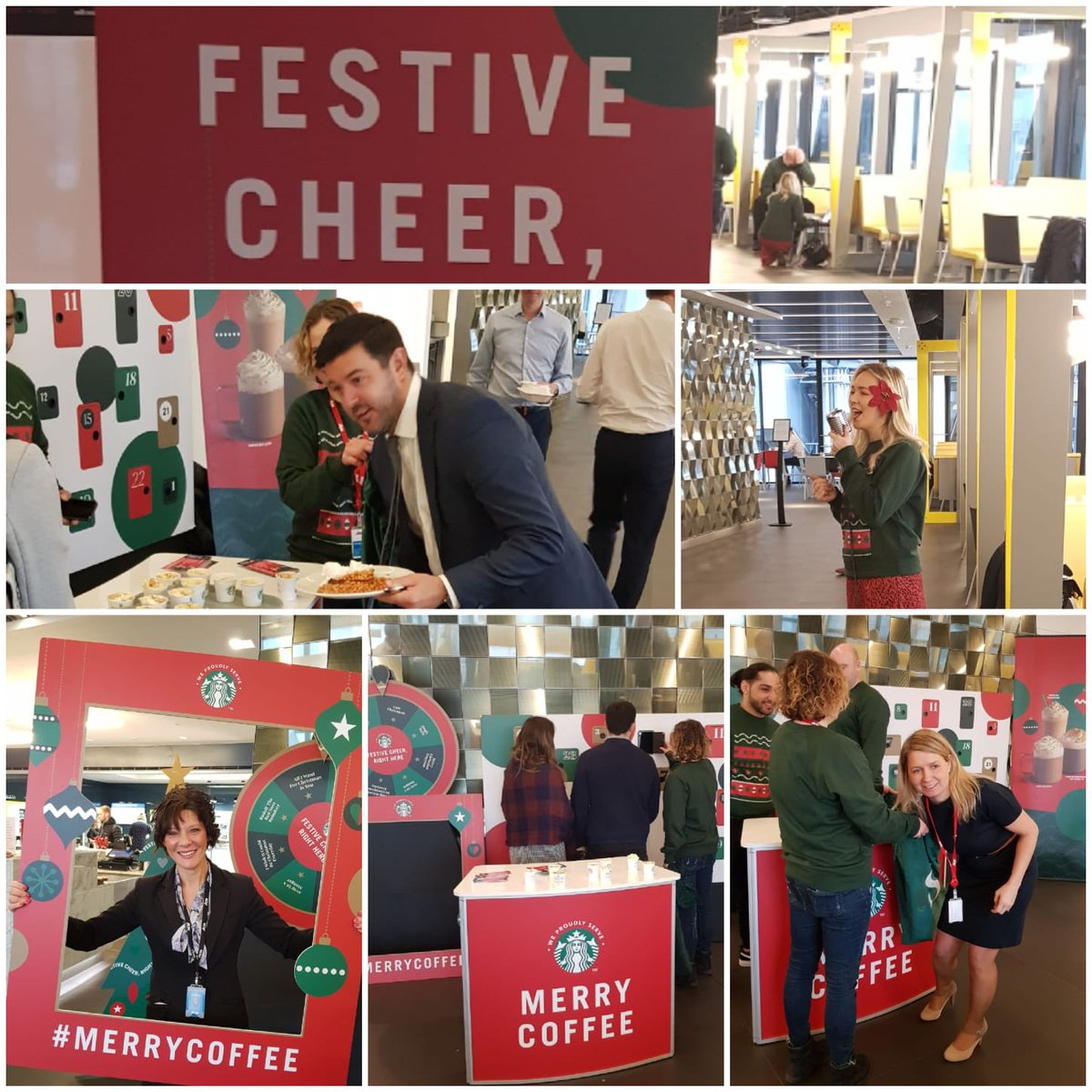Angela_Giugiu's tweet photo. Festive Cheer today at Aon with              Starbucks 🎄🎄🎄 https://t.co/p6538MNbG8