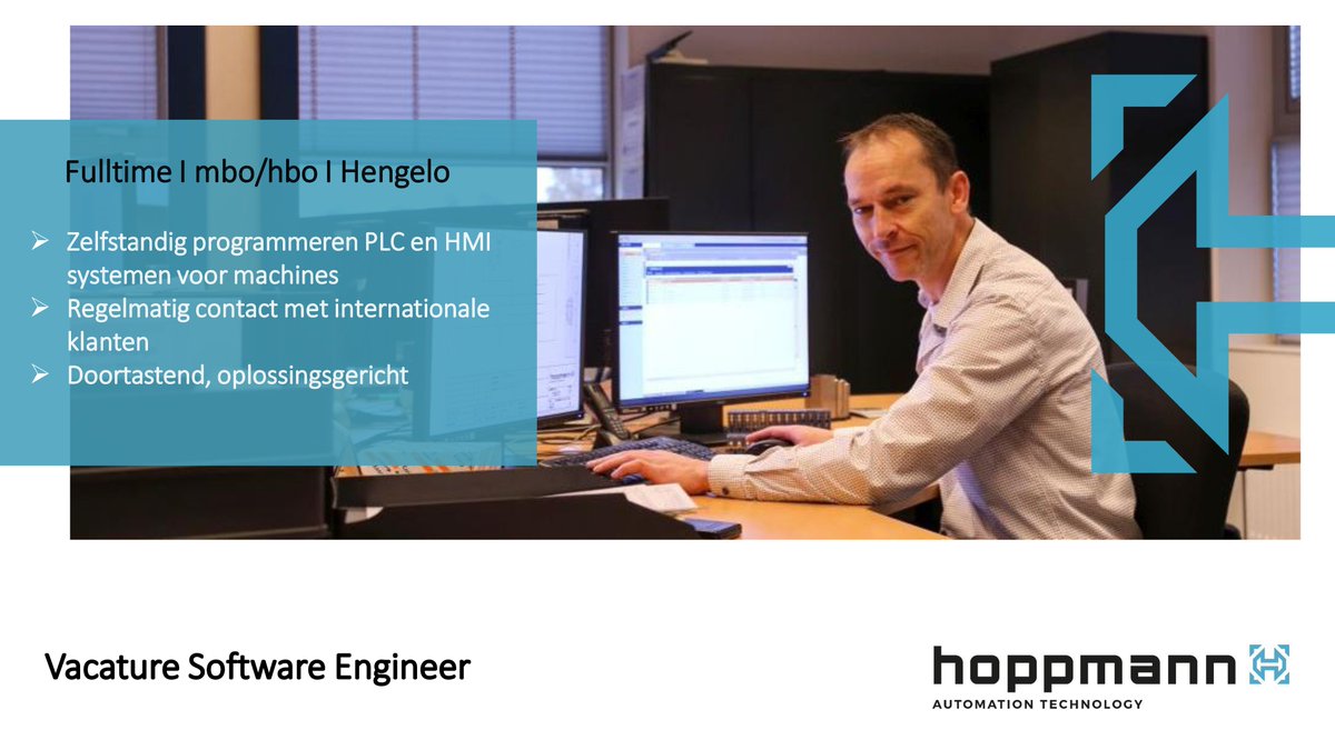 Word jij onze nieuwe #collega? #Hoppmann zoekt een #SoftwareEngineer die elke machine aan het lopen krijgt. Kijk snel op onze website voor een uitgebreid functieprofiel! hoppmann.nl/jobs/software-…
#jobs #twente #techniek #programmeren #hoppmann