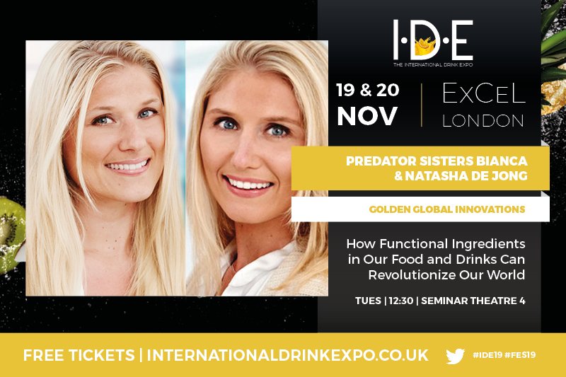 tradedrinksshow's tweet image. Head to Seminar theatre 4 to hear about functional ingredients in food &amp;amp; drinks from the Predator Sisters! There’s only five minutes to go, so make sure you get a move on! #FES19 #IDE19