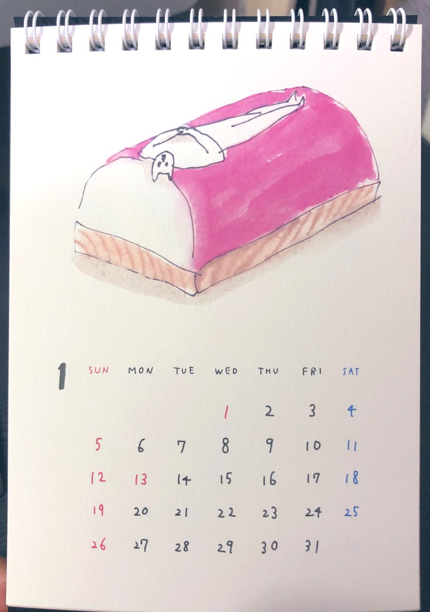 「来年のカレンダーできました…
卓上サイズです。通販考えてます!
12月中にちびち」|shigemiのイラスト