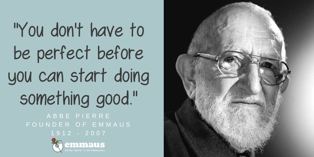 EmmausUK's tweet photo. Today is @int_mensday and we are celebrating our founder, Abbé Pierre. An MP, a Catholic priest and a former member of the French Resistance, he fought tirelessly to provide homes for those who lived on the streets of Paris after WWII. 

#InternationalMensDay https://t.co/pdPLZ8BFSq