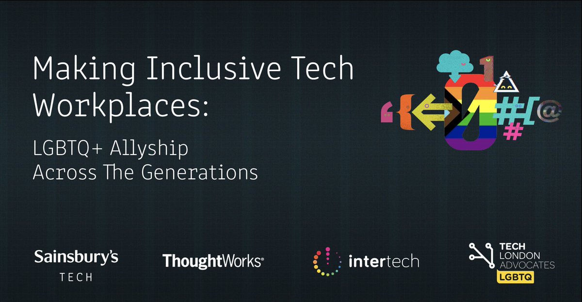 thoughtworks's tweet image. Just one week to go till our event with #SainsburysTech, @IntertechLGBT and @TLA_LGBTQ in London, looking at LGBTQ+ Allyship across the generations. 🌈🌈 thght.works/2CTJhsd #lgbtq #inclusivity