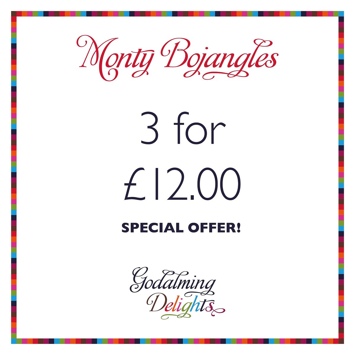 GodalmingDelig1's tweet photo. Pop into Godalming Delights and pick up a marvellous selection of Monty Bojangles truffles. Choose from butterscotch and sea salt, cookie and raspberry and popping candy plus lots more...which one will you pick? 👀
#chocolatelover #chocolate #prezzies #gifts #metime https://t.co/D8YSqRqCdL
