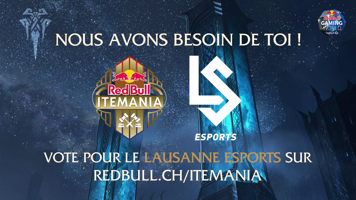 🚨 NOUS AVONS BESOIN DE TOI 🚨

Pour la troisième fois, le #Redbullitemania aura lieu au musée des transports à Lucerne... Aide le <a href="/lausanneesports/">eLS | Lausanne-Sport Esports</a> à faire partie de la fête ! #RT pour soutenir @DjanGo_lol &amp; <a href="/_ZeroLoL/">ZeroLoL</a> 💥

🗳️ VOTE FOR US ! 
redbull.com/ch-fr/events/r…