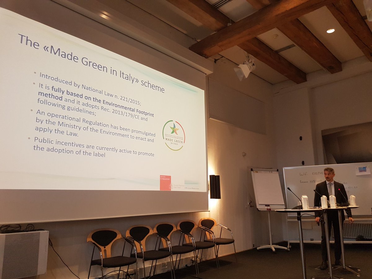 Listening to interesting experiences with using #EU_envfootprint at the Nordic Environmental Footprint group's PEF conference: greening supply chains,  communicating results