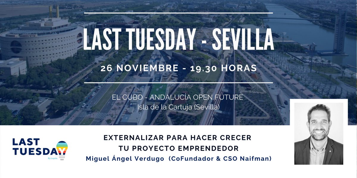 FCruzcampo's tweet photo. ¡Nos vemos hoy en El Cubo para nuestro III Las Tuesday! Tenemos una cita con la Miguel Ángel Verdugo. #LasTuesday @loyolaand https://t.co/P4rWnJCDc5
