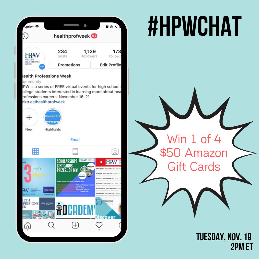 auksatc's tweet image. RT healthprofweek: TODAY at 2pmET join #HPW2019 on Instagram. Learn about shadowing and researching opportunities in the health professions. Follow the HPW Instagram account Healthprofweek and engage in the #HPWChat. Win 1 of 4 - $50 by participating in …