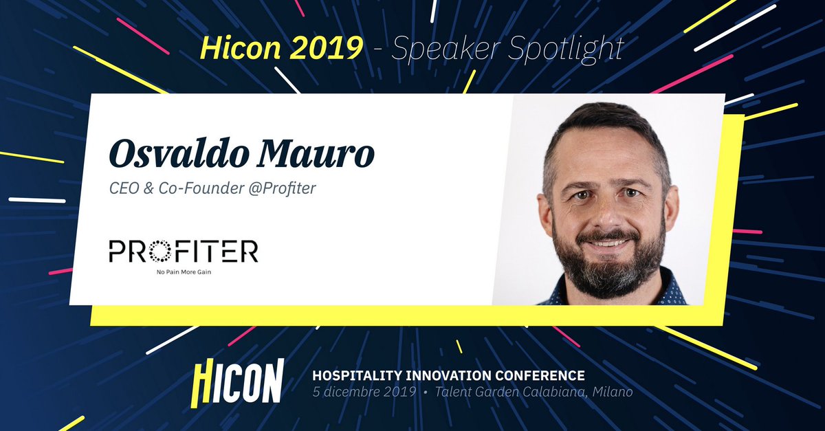 📣Calling all hoteliers! We're excited to announce Osvaldo Mauro, CEO&amp;Founder of Profiter, as the next #Hicon2019 speaker for 'How selective distribution increases the profitability &amp; sustainability of online sales' 
📍<a href="/TalentGardenit/">Talent Garden Italy</a> Calabiana, Milan
🎟️ trappl.co/2QiWHG7