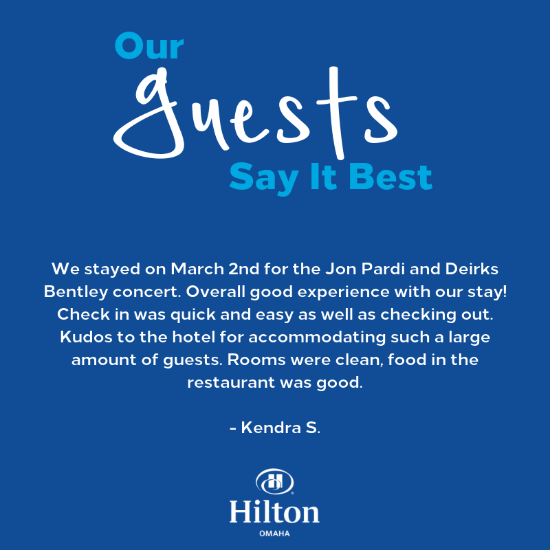 #TestimonialTuesday #NebraskasMostHospitablePlace #JonPardi #DierksBentley