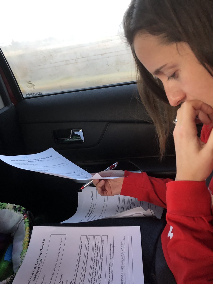 #RedForEd Teachers even grade on the way down to a Teacher Rally. This is real life. We work all. The. Time! We make use of every minute so we can be 100% in the classroom. #TeachersDeserveBetter #ISTA