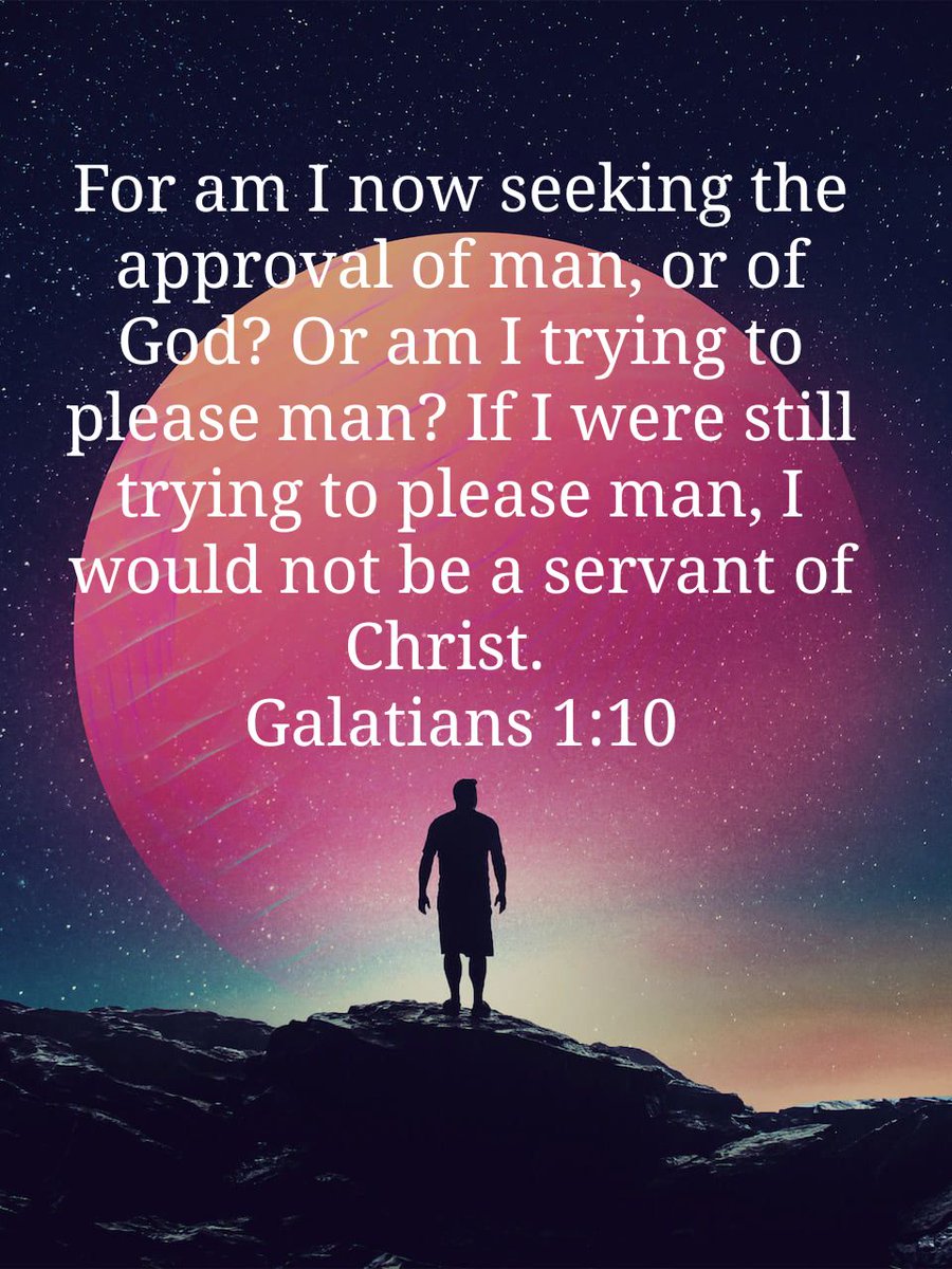 RobinMobley7's tweet image. For am I now seeking the approval of man, or of God? Or am I trying to please man? If I were still …
bible.com/bible/59/gal.1…