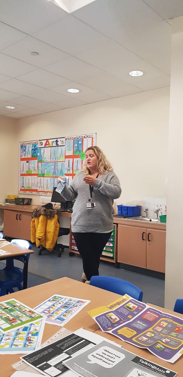 KilbrideTeam's tweet photo. Julie and Elizabeth share their experience with using @TalkingMats as really useful tool in opening up dialogue with our young people around difficult situations. #itsSLC #sharelearncollaborate #talkingandsharing https://t.co/DNGJKUSleC