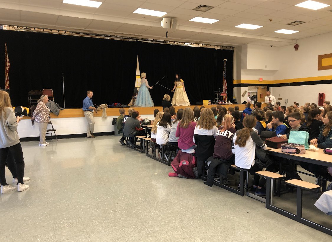 TJFallPlay1's tweet photo. our princesses traveled far and wide to JHIS and PHMS yesterday to show off their sword skills! don’t miss these awesome skills thursday and saturday at the show at 7pm! ⚔️ https://t.co/rH6Sdok7qp