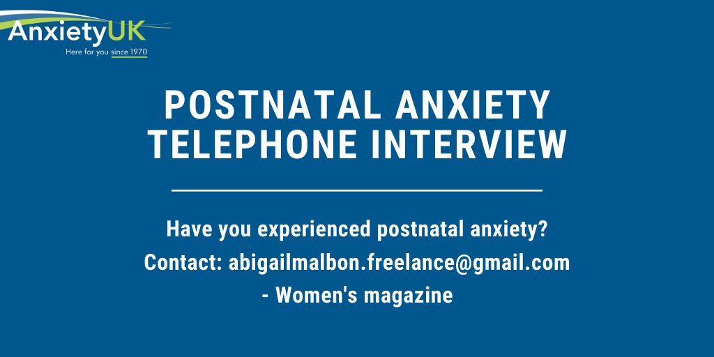 Case study needed - woman aged 20-35 who has experienced #postnatalanxiety for 30-minute phone interview for feature in women's magazine title. Contact abigailmalbon.freelance@gmail.com for more info #Tuesdaythoughts #TuesdayMotivation