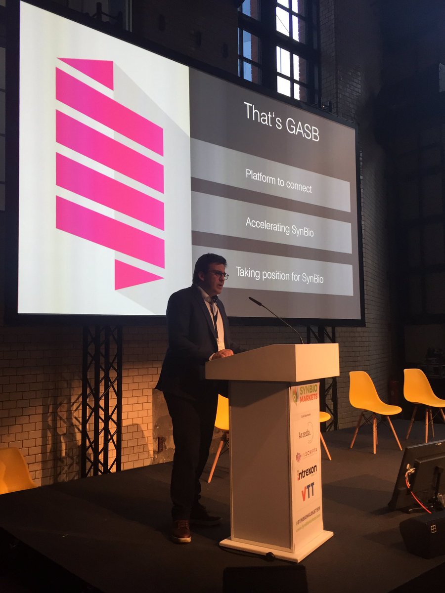 Bio_Markets's tweet photo. “Synthetic Biology is a mindset , not just an industry” - @NicoKrink of @gasb_synbio tells us in the opening of his presentation at #SynBioMarkets19 https://t.co/NjQWniWUC5