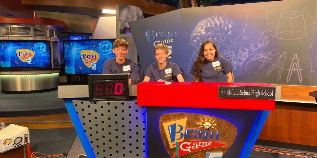 #SSStrong <a href="/JCPS_NC/">Johnston County Public Schools</a> <a href="/DavidKAllen_/">David K. Allen</a> <a href="/WRAL/">WRAL NEWS in NC</a> 
Congratulations to Mohamed Mohamed, Jude Reece, and Ashley Hernandez for their win on Brain Game!  Please watch, celebrate, and share in their victory when the episode airs on December 14, 2019 at 11 am on WRAL.