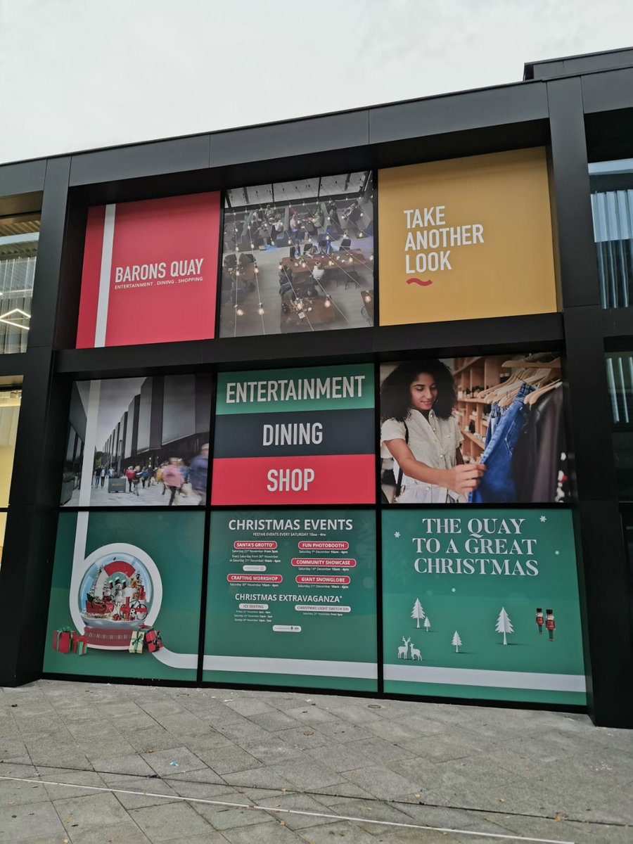 SignsRW's tweet image. Communicating Christmas 🎄 at Barons Quay in Northwich where we supplied and installed these nine externally applied full colour window graphics.
If you're looking to get creative with your business windows for Christmas - contact us today!