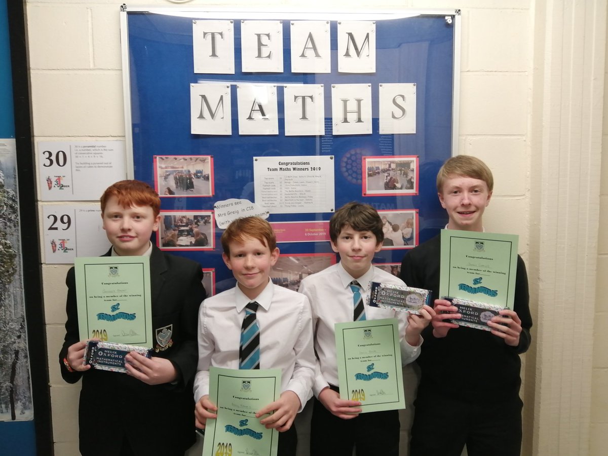 Congratulations to the winner of our S2 #TeamMaths competition @MonifiethHigh Team Garage! #mathsweekscotland