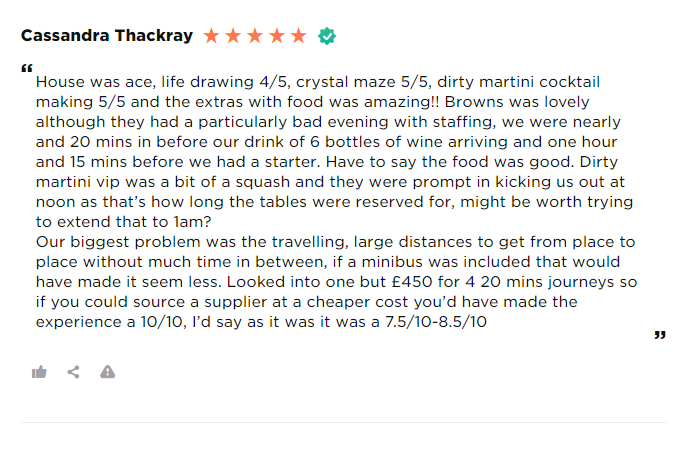 HangoverWeekend's tweet photo. So many 5* reviews flooding in this week from our satisfied Stag and Hen's ⭐️⭐️⭐️⭐️⭐️

Planning a Hen or Stag weekend? Let us take the hassle out of it for you with our five-star service

https://t.co/v4c8JkPoND

#HenDo #StagDo #HenParty #StagParty https://t.co/VqcE8IvJ2N