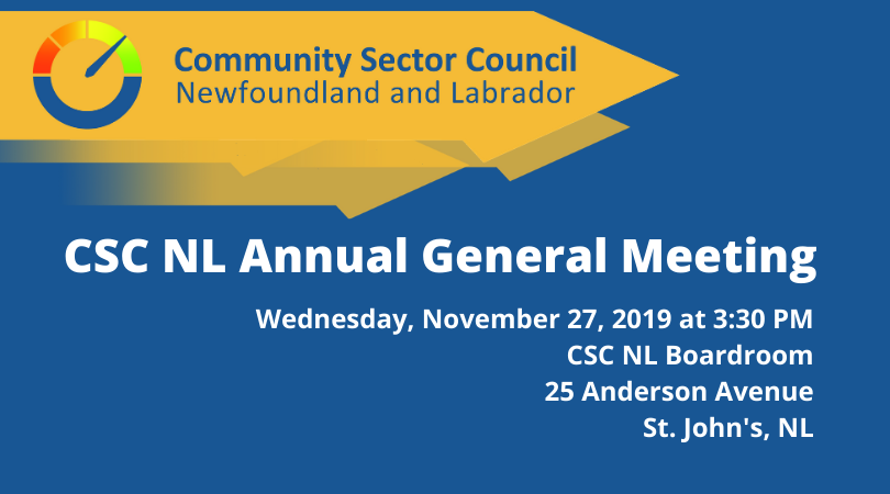 CSCNL's tweet photo. Come to network at our Annual General Meeting - short business meeting then time to chat and learn all about CSC NL @vocm.com @CBCNL @NTVNewsNL @TheNfldHerald @NLPubLibraries #acceleratinggrowthnl #liftingcommunities # https://t.co/ofaWwyYXou