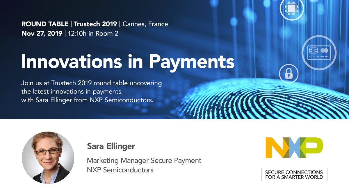 Want to learn about key trends &amp; initiatives related to #payment innovation? Make sure to attend the roundtable on “Innovations in Payments” (Nov 27, 12:10h in Room 2) at #TRUSTECH2019 where you'll discover upcoming innovations: ow.ly/ezRp50x5zdV