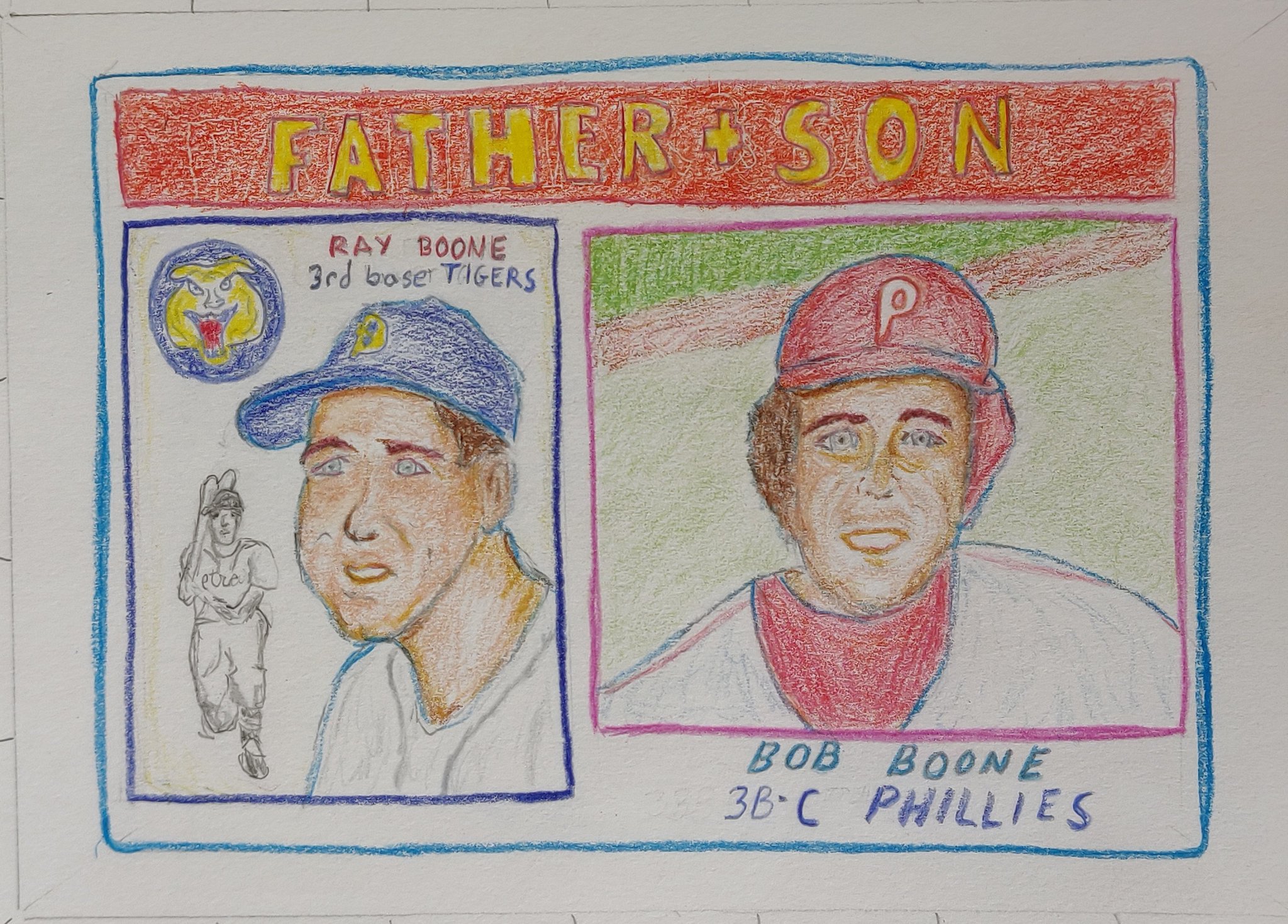 Happy Birthday Bob Boone. Here is our take on Ray & Bob Boone\s 1976T Father/Son card. 