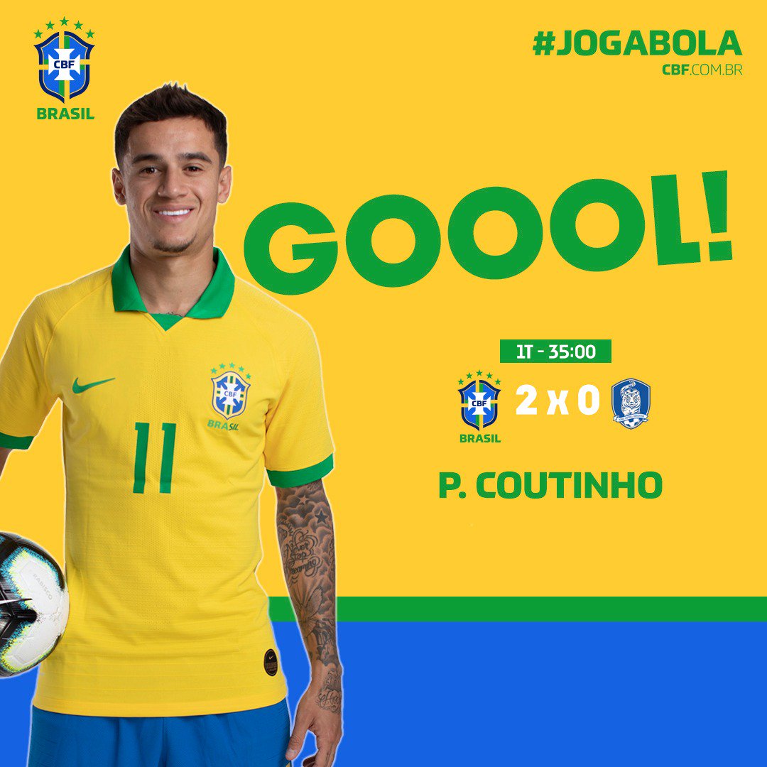 CBF_Futebol's tweet photo. GOOOOOOOOOOOOOOOOOOOOOOOOOOOOOOOOOOOOOOOOOOOOOOOOOOOOOOOOOOOOOOOOOOOOOOOOOOOOOOOOL DO BRASIL! COUTINHO FAZ DE FALTA!

🇧🇷 2-0 🇰🇷 | #BRAxCOR #JogaBola https://t.co/zWuOggLIkD