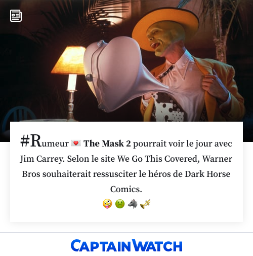 Captain_Watch's tweet photo. #Rumeur #TheMask2 #JimCarrey 

Si tu veux donner ton avis ➡️ https://t.co/4kyPlAlUmf https://t.co/l7UELziqud
