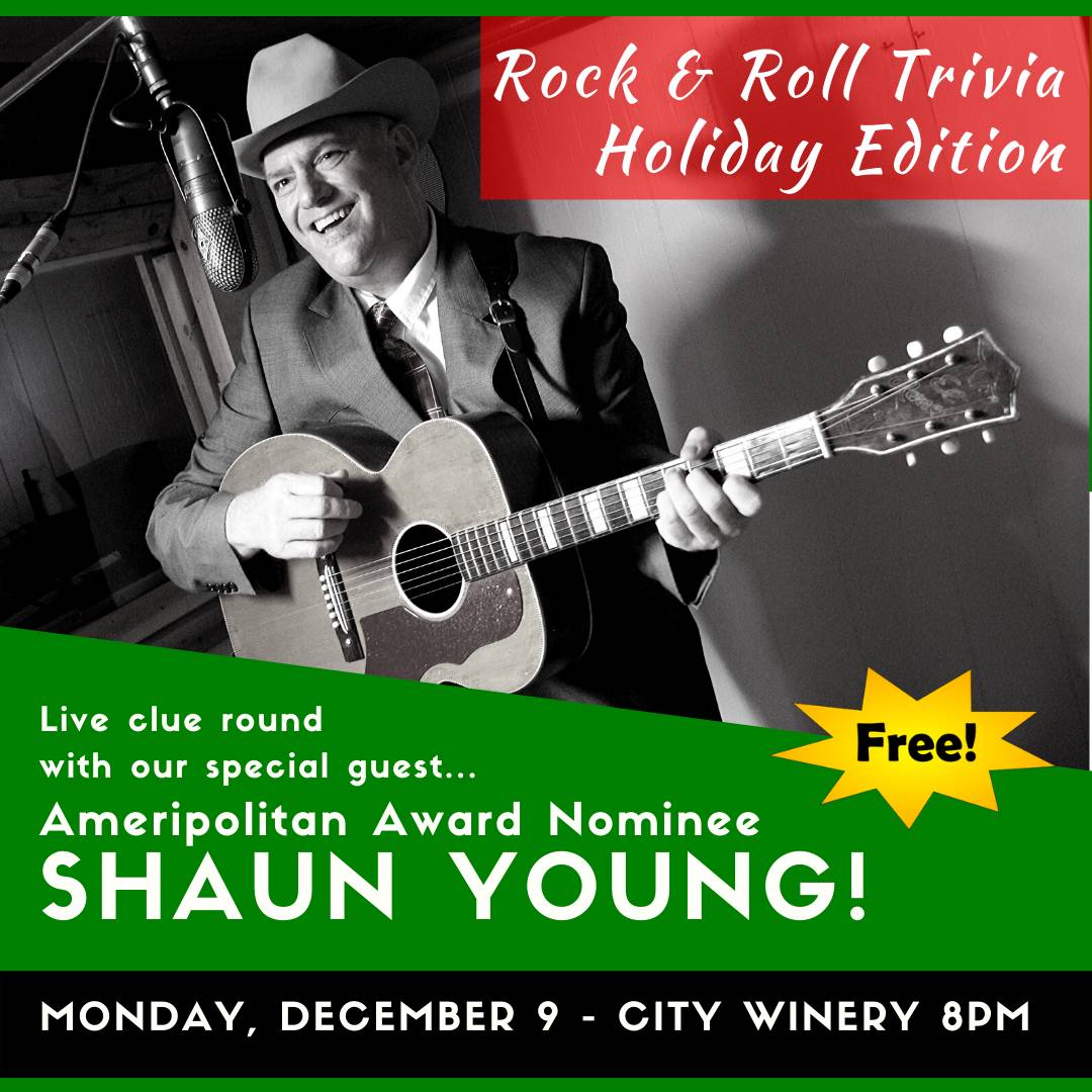 #RockAndRollTrivia at <a href="/CityWineryBOS/">City Winery Boston</a> with Ameripolitan Awards Productions nominee Shaun Young!

Prizes from Swelltune Records Rum Bar Records City Winery Boston &amp; Quarto Knows !  #FREE!!! 
#BestTrivia #bestofboston