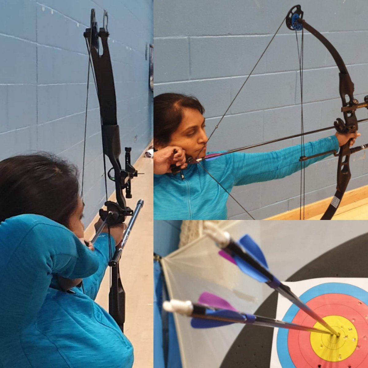 ArcheryTania's tweet image. Taking a little trip to the dark side 🙈 Same sport, totally different animal...but so much fun! And I take back anything I&apos;ve ever said about it being easy 😄 #itsharderthanitlooks #compoundarchery