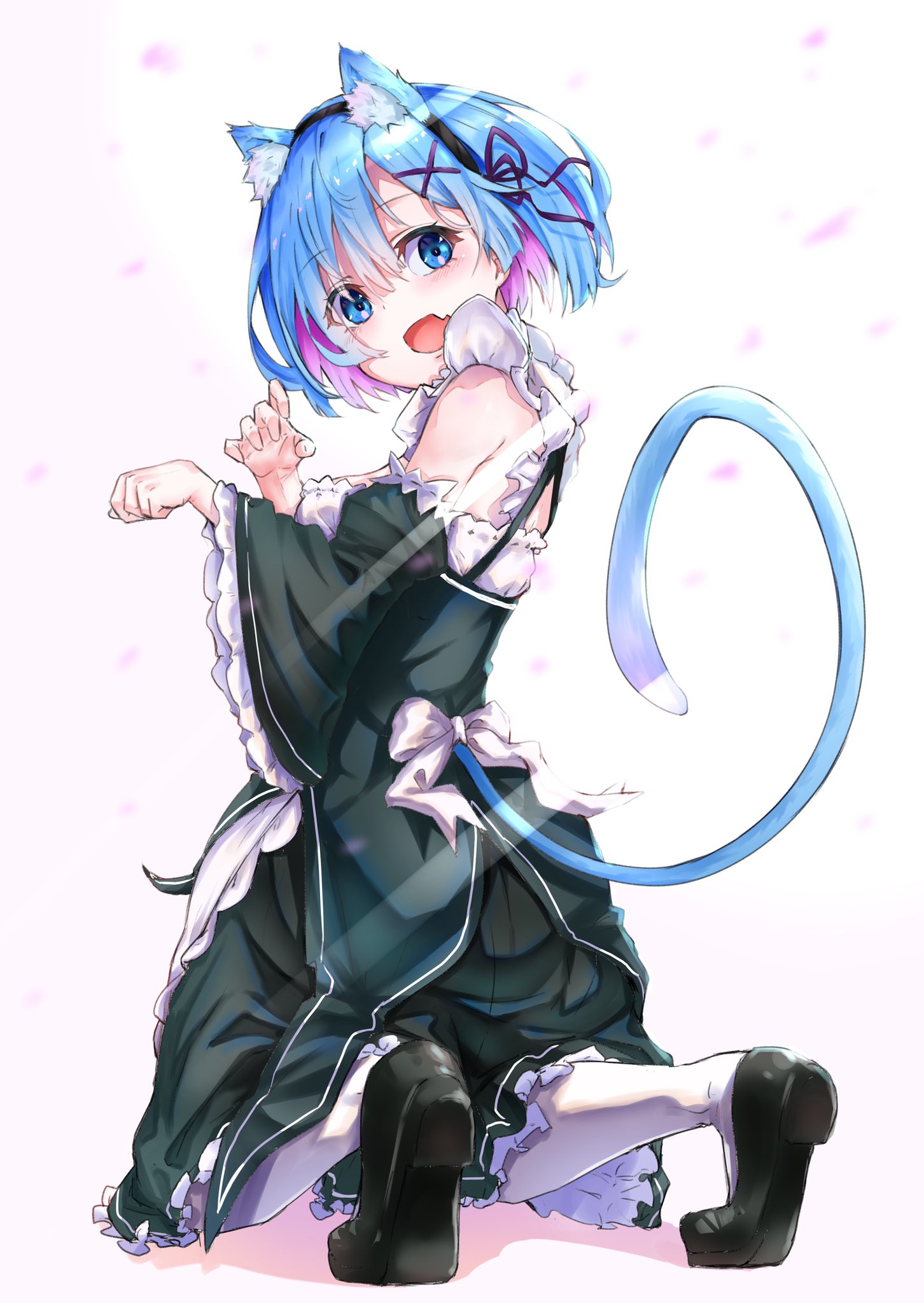 M とーこつ 可愛い猫耳レム描けました リゼロ Rezero レム T Co 0aba0vqfen Twitter