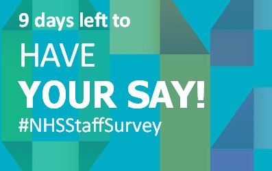 Not long left to have your say!  It’s great that so many  <a href="/enherts/">East and North Hertfordshire Teaching NHS Trust</a> staff have taken part in this survey. It only takes a few minutes but your feedback is important and will help us improve our Trust for our patients, service users and for staff @RachaelCorser <a href="/HRanarchist/">Duncan Forbes</a>