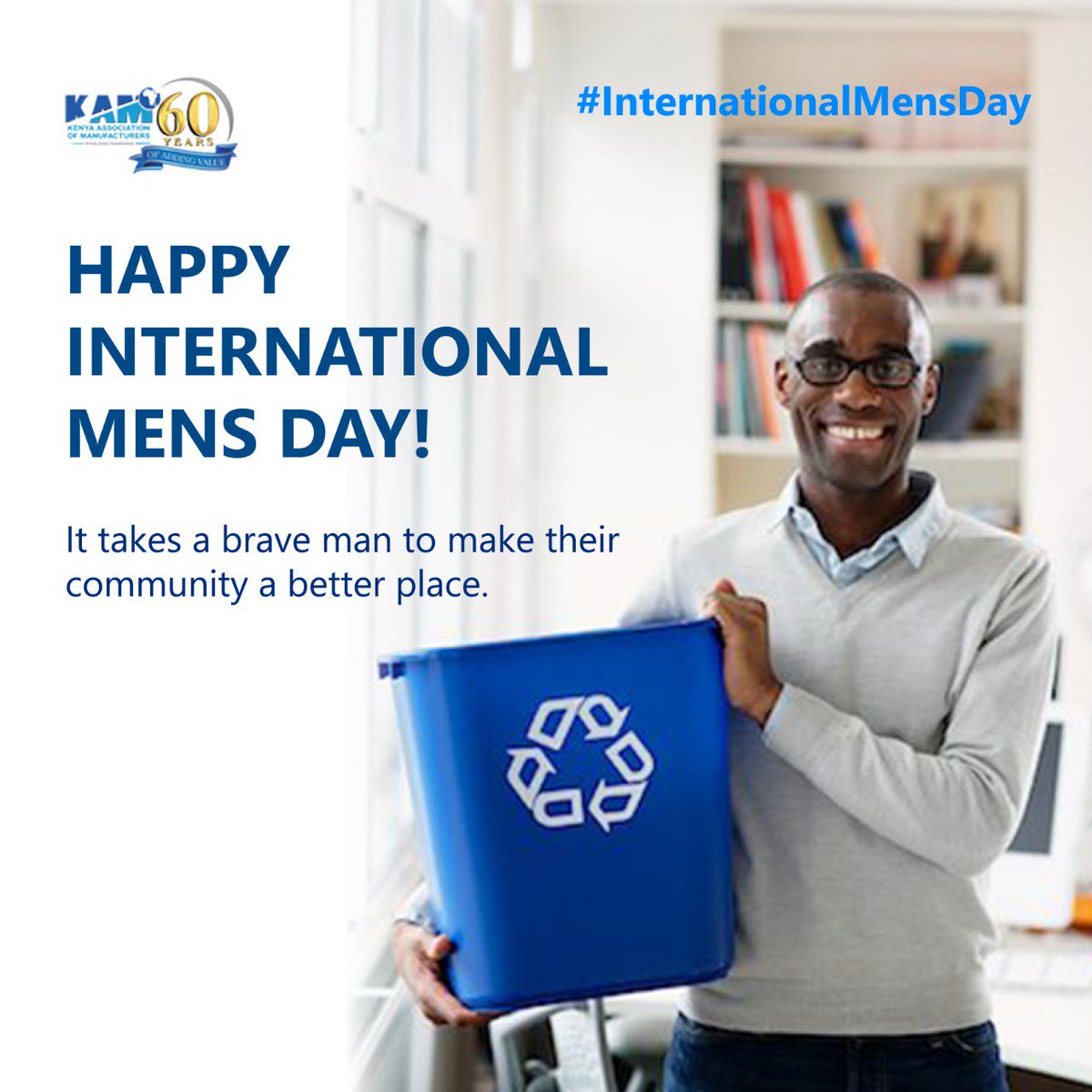 KAM_Kenya's tweet photo. We would like to wish all men a Happy #InternationalMensDay.
It takes a brave man to make their community a better place. #KAMCSI2019 https://t.co/lBUVO8xYq1
