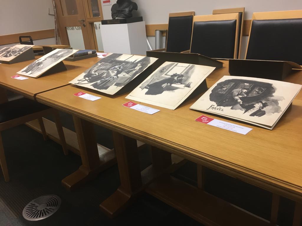 Preparations are under way for a physical display of the 'In the State of Denmark' illustrations from the #SomervilleandRoss collection.

It's all so good we have no idea what to leave out!

#EdithSomerville #manuscripts