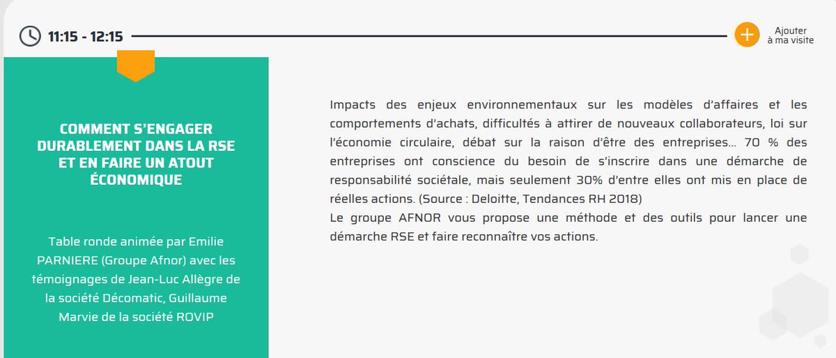 Table ronde #conference : Comment s’engager durablement dans #RSE et en faire un atout économique au salon #EPEMCFIA2019 #Emballage #Lyon demain mercredi 20 novembre à 11h15
plus d'infos sur europack-euromanut-cfia.com/espaces-themat…
Intervention de M. MARVIE Guillaume, Directeur HQSE <a href="/ROVIPGroup/">ROVIP</a>