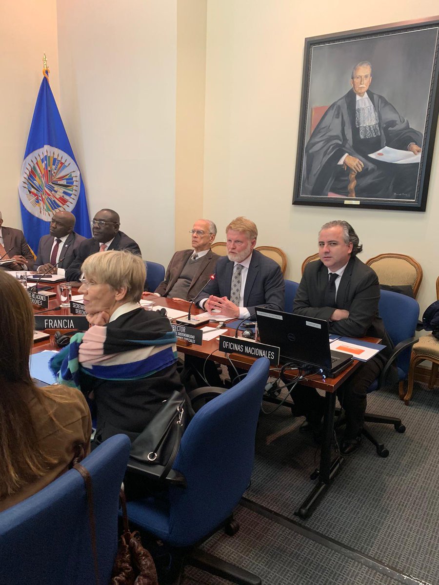 OEAHaiti's tweet photo. The #Haitian Minister of Foreign Affairs @BocchitEdmond, DSDSM Department and #OAS Special Representative in #Haiti held a meeting yesterday with Member States and Observers to present the OAS project “Institutional Strengthening to Fight against Corruption in Haiti”. #OEAenHaïti https://t.co/e0PYBMMiW5